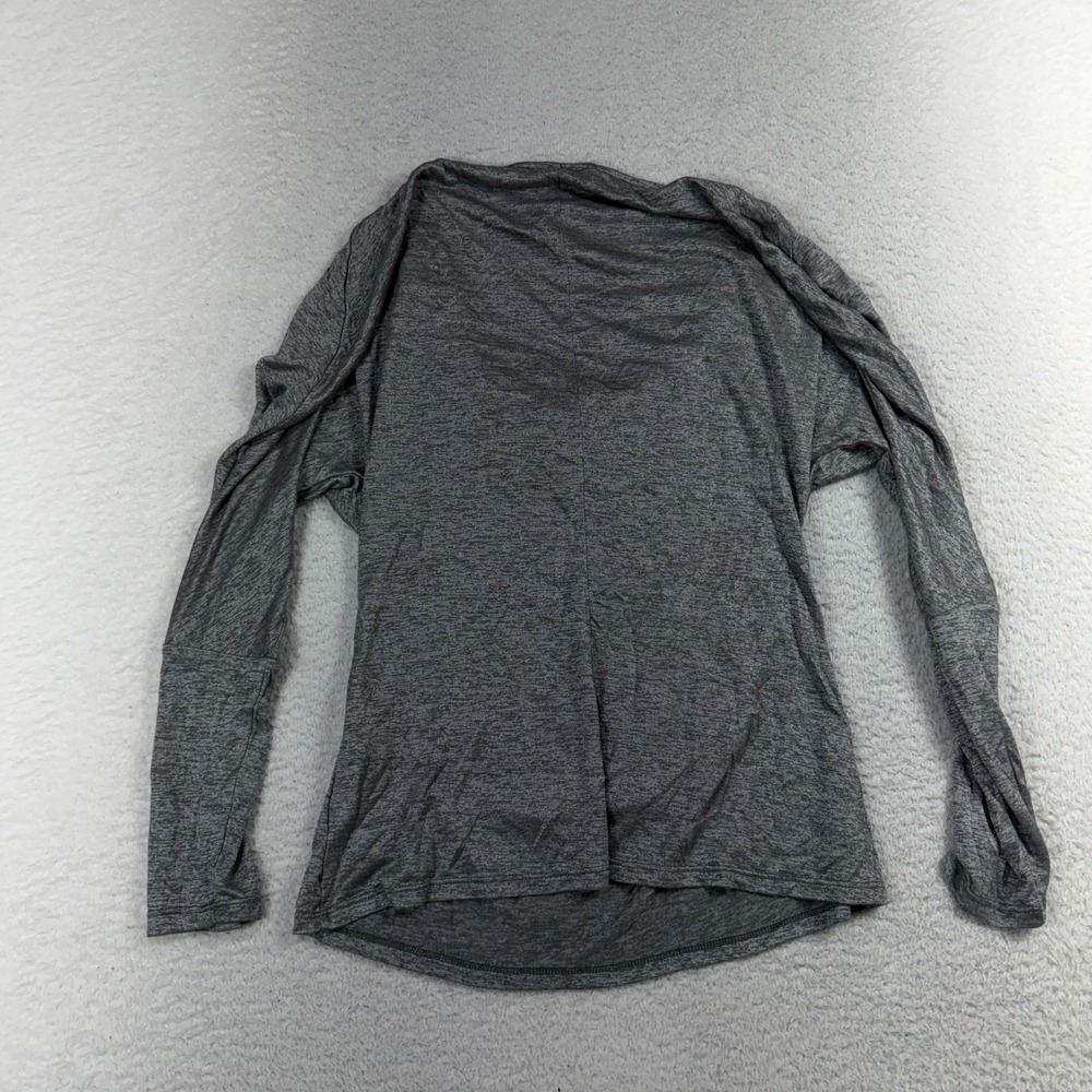 White House Black Market LS Drape Dolman BK Tee Gray Top Size M NWT WHBM NEW